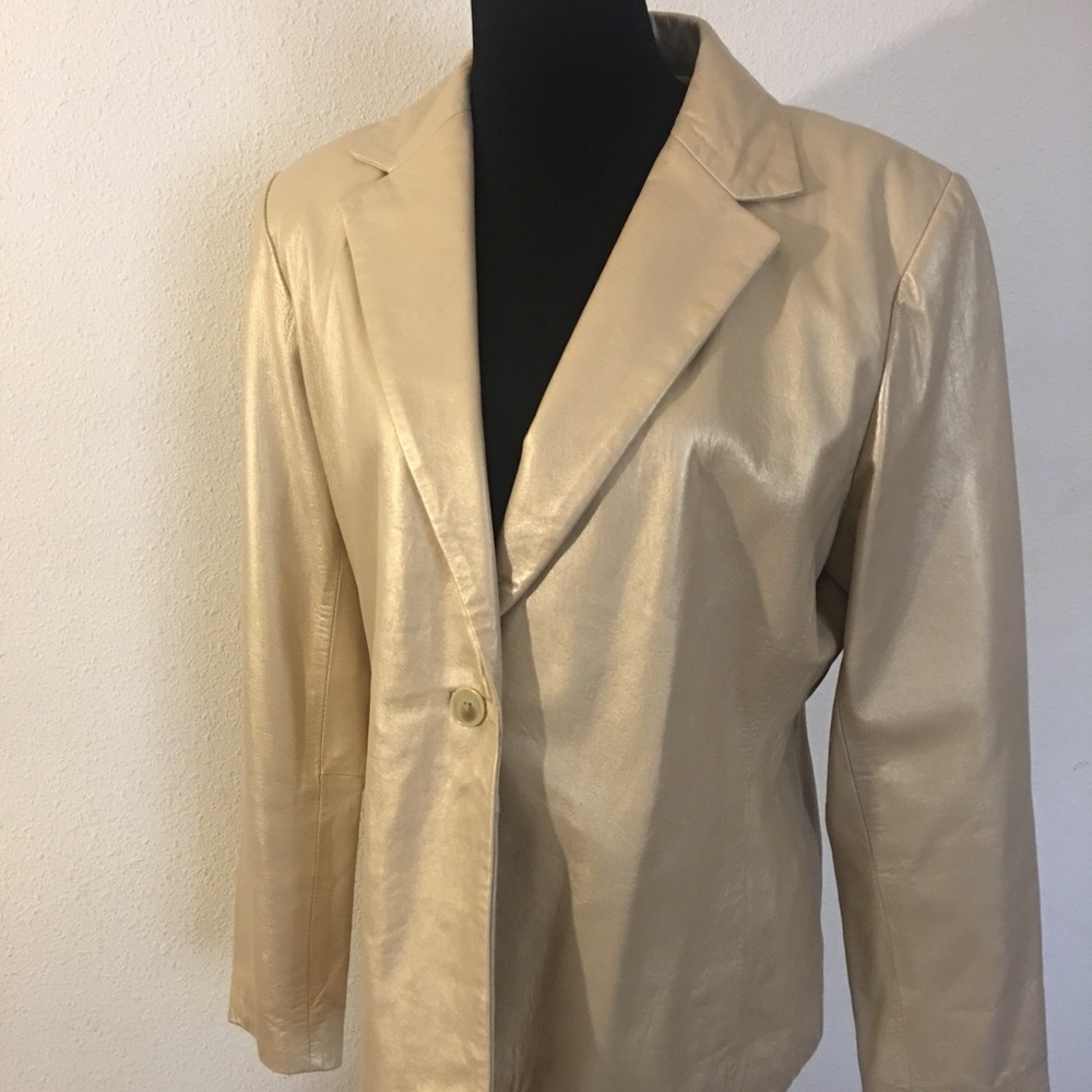 Gold shimmer lamb jacket/Alfini